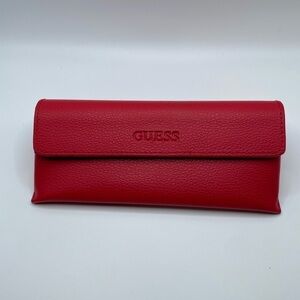 GUESS Red & Black Eyeglasses Case with Cleaning Cloth- NWOT